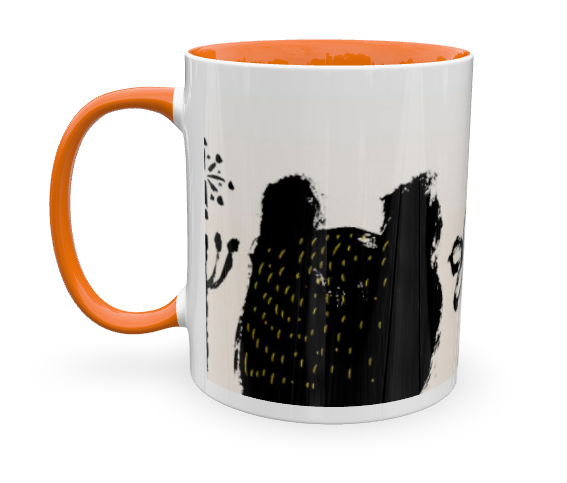 bee&HONEY BEAR Keramiktasse - orange